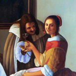 A Lady and Two Gentlemen - Jan Vermeer Van Delft - part 1